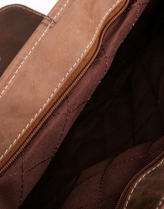 Classic Satchel Vintage Leather Messenger Bag (Vintage Brown) - Image 5