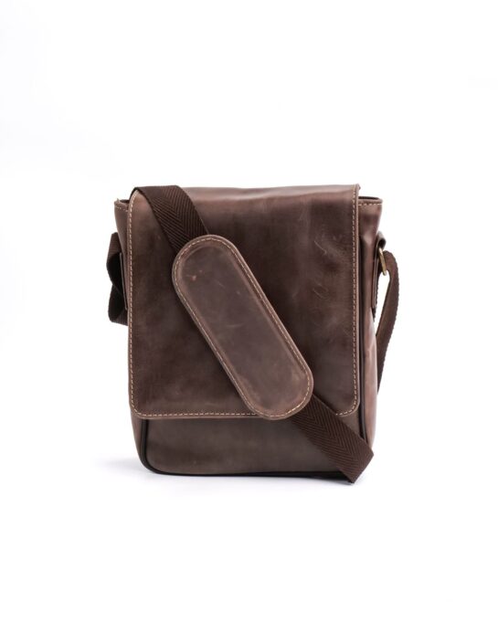 Crossbody Organizer Vintage Pure Leather Bag - Image 5