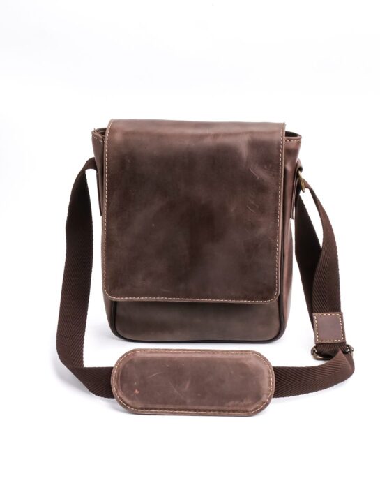 Crossbody Organizer Vintage Pure Leather Bag - Image 2