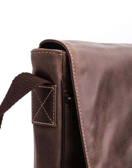 Crossbody Organizer Vintage Pure Leather Bag - Image 3