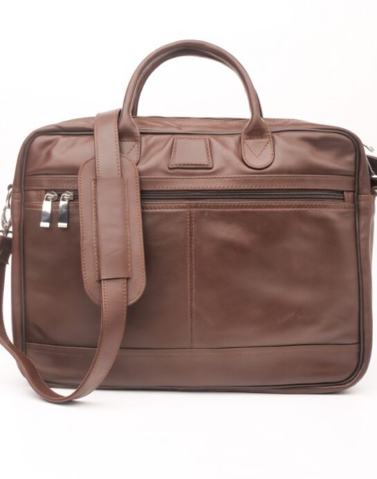 Executive Leather Laptop Bag-Brown