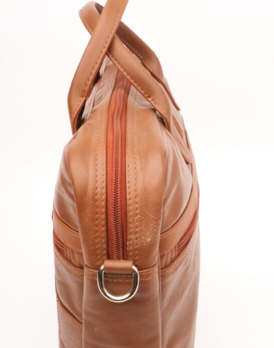 Executive Leather Laptop Bag-Tan - Image 2