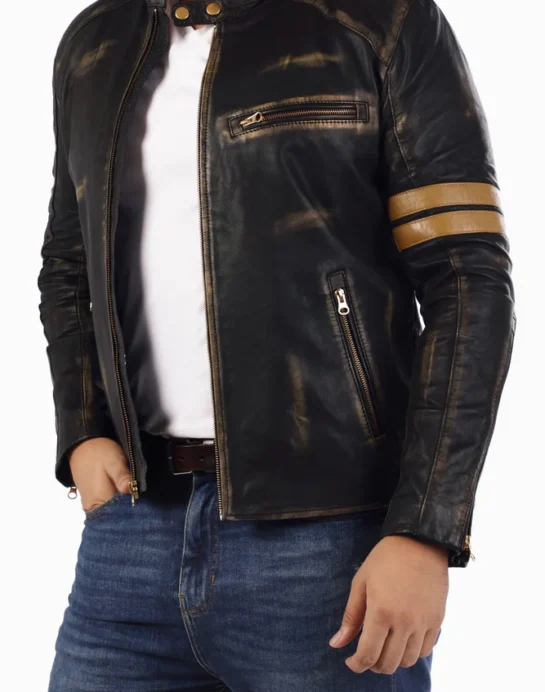 Cafe Racer Genuine Lambskin Leather Jacket