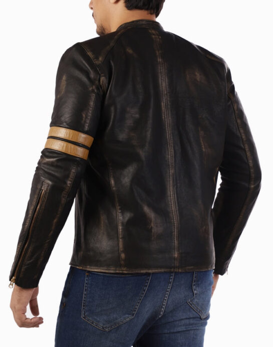 Cafe Racer Genuine Lambskin Leather Jacket - Image 2