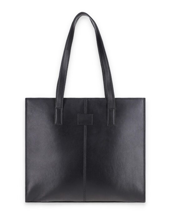 Everyday Women's Leather Zipper Tote Bag-Black
