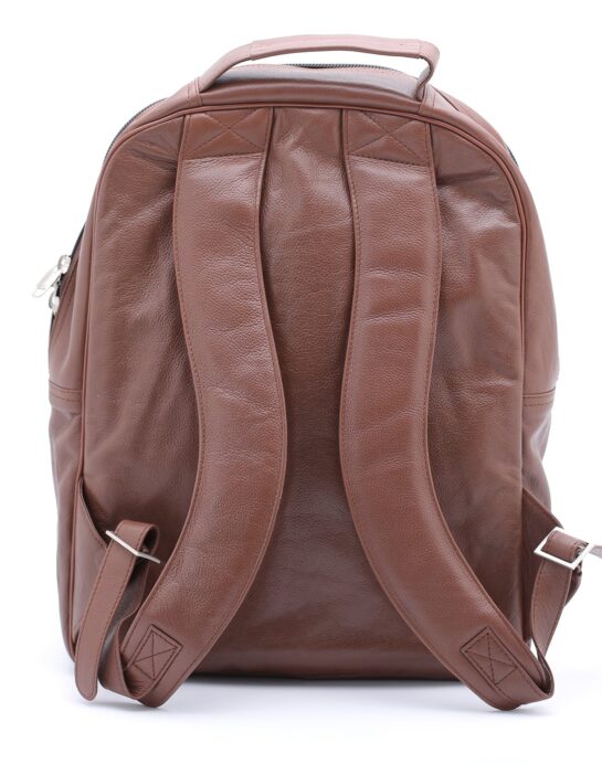 Trio Leather Backpack (TAN) - Image 4