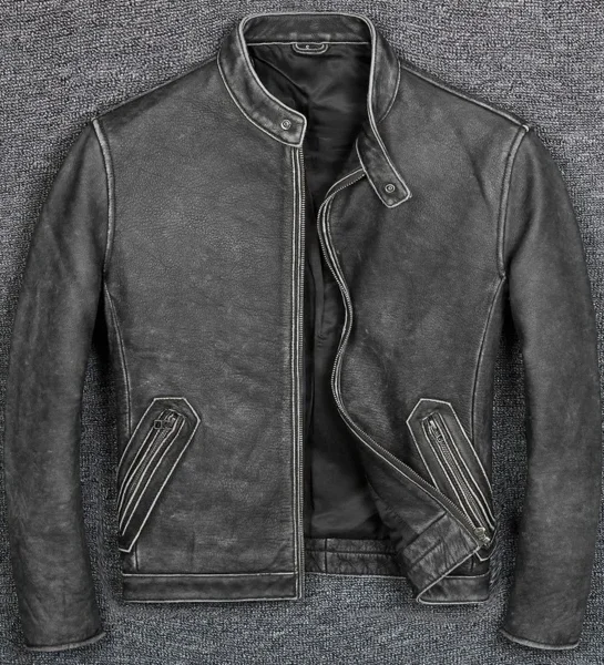 Cowhide Leather Jacket - Image 3