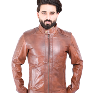 The Caramel Cruiser" REAL LEATHER JACKET