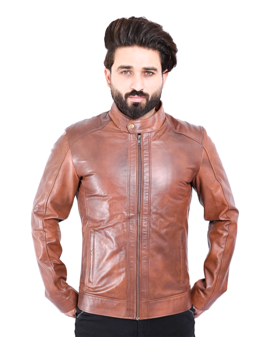 The Caramel Cruiser" REAL LEATHER JACKET