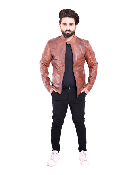 The Caramel Cruiser" REAL LEATHER JACKET - Image 2