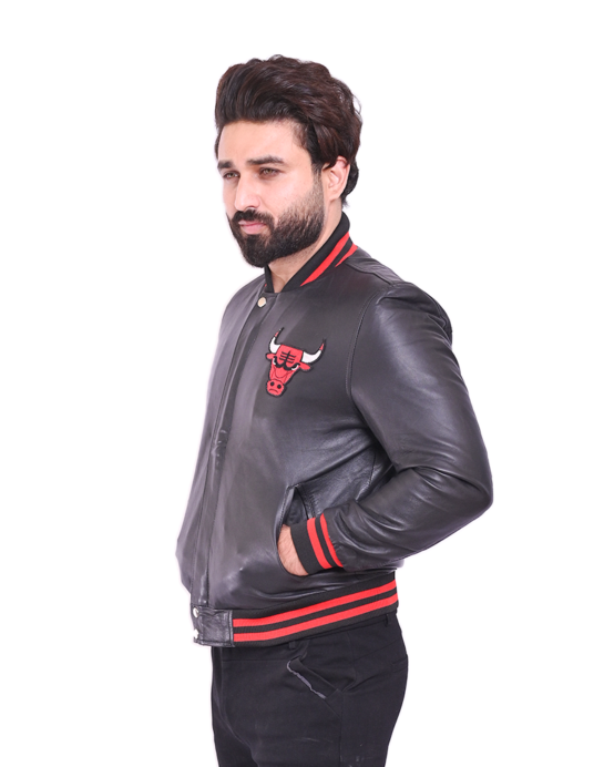 Chicago Letterman Leather Jacket - Image 4